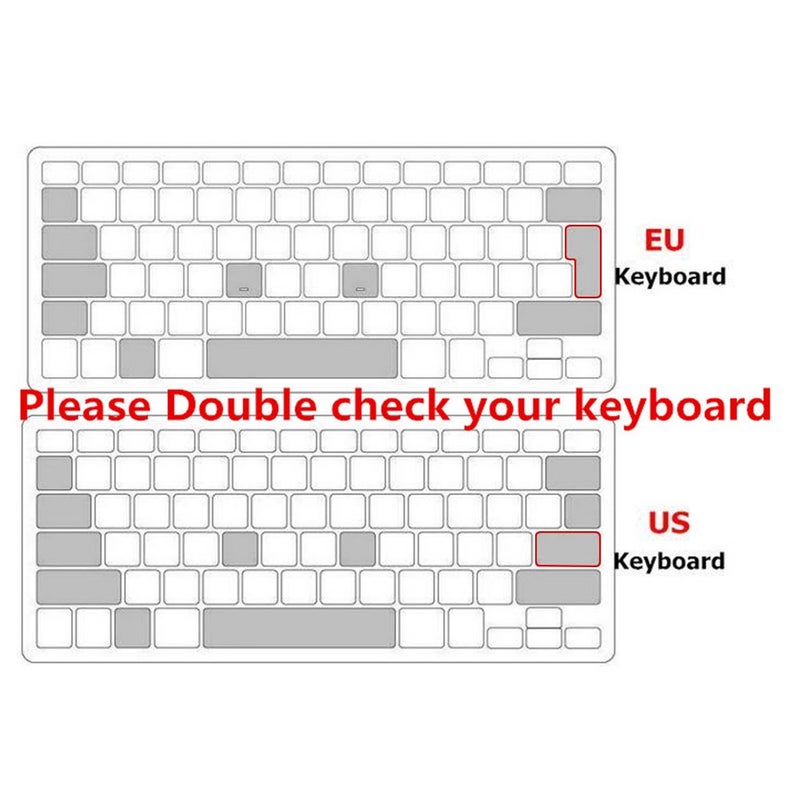 HRH Russian Language Silicone Keyboard Cover Skin for MacBook Air 13 Inch 2018 Release A1932 with Retina Display and Touch ID,USA Layout - Image 5